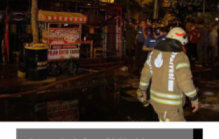 Tüp patladı, işyeri kül oldu