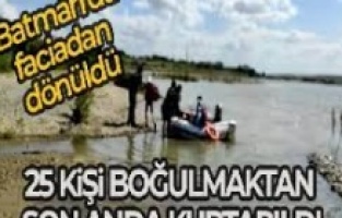 Batman’da 25 kişi boğulmaktan son anda kurtarıldı