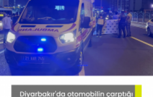 Diyarbakır'da otomobilin çarptığı yaya hayatını kaybetti