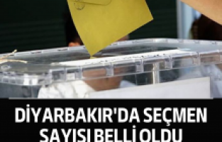 Diyarbakır'da seçmen sayısı belli oldu