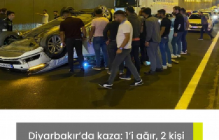Diyarbakır’da kaza: 1’i ağır, 2 kişi yaralandı