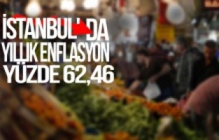 İstanbul'da enflasyon yüzde yüzde 62,46 oldu