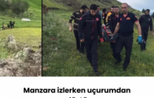 Manzara izlerken uçurumdan düştü