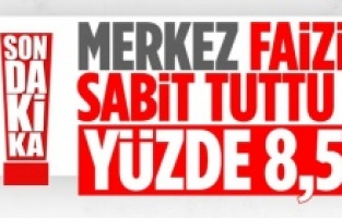 Merkez Bankası mayıs ayı politika faizini yüzde 8,5’te sabit tuttu