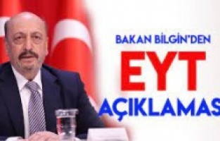 Vedat Bilgin'den EYT açıklaması