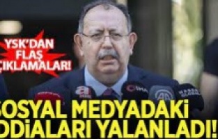 YSK Başkanı Ahmet Yener: Sosyal medyadaki görsellerin YSK ile ilgisi bulunmamaktadır