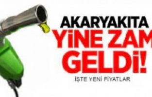 Akaryakıta büyük zam geldi