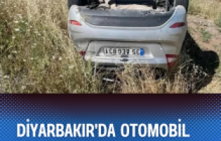Diyarbakır'da otomobil yola savruldu: 1 yaralı