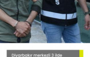 Diyarbakır merkezli 3 ilde operasyon