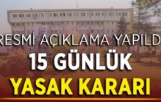 Diyarbakır Valiliğinden 15 günlük giriş yasağı