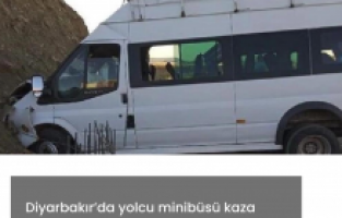 Diyarbakır’da yolcu minibüsü kaza yaptı: 9 yaralı
