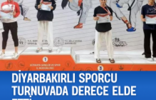 Diyarbakırlı sporcu turnuvada derece elde etti