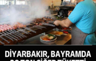 Diyarbakır, bayramda 20 ton ciğer tüketti
