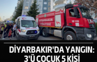 Diyarbakır'da yangın: 3'ü çocuk 5 kişi dumandan etkilendi