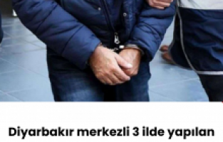 Diyarbakır merkezli 3 ilde yapılan operasyonda 13 kişi tutuklandı