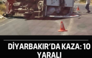 Diyarbakır’da kaza: 10 yaralı