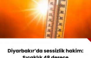 Diyarbakır’da sessizlik hakim: Sıcaklık 48 derece
