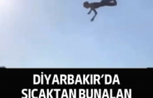 Diyarbakır’da sıcaktan bunalan çocukların tehlikeli oyunu