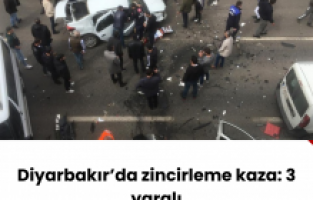 Diyarbakır’da zincirleme kaza: 3 yaralı