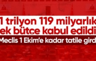 Ek bütçe teklifi TBMM Genel Kurulu'nda kabul edildi