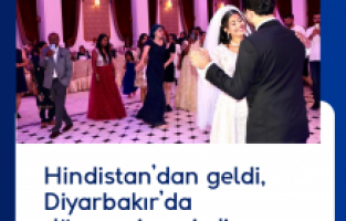 Hindistan’dan geldi, Diyarbakır’da dünyaevine girdi