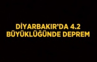 Diyarbakır'da 4.2 büyüklüğünde deprem oldu
