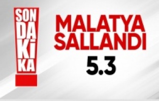 Malatya'da 5.3 büyüklüğünde deprem