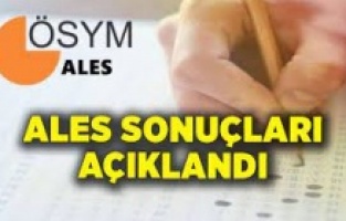 ALES sonuçları açıklandı