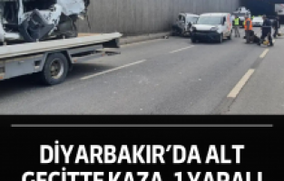 Diyarbakır’da alt geçitte kaza, 1 yaralı
