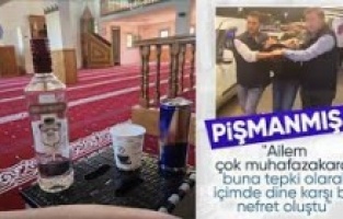 İstanbul'da camide alkollü paylaşım yapan zanlının ifadesi ortaya çıktı: 'Pişmanım...'