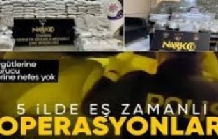 Bakan Ali Yerlikaya açıkladı! 5 ilde Narkogüç operasyonu: 16 şüpheli yakalandı