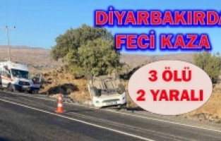 Diyarbakır’da kaza: 3 ölü, 2 yaralı