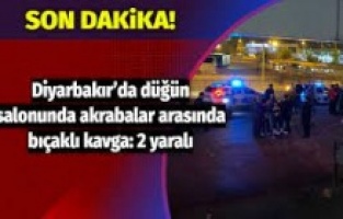 Düğün salonunda kavga; 2 yaralı