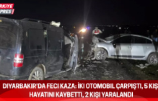 Diyarbakır’da Feci Kaza: İki Otomobil Çarpıştı, 5 Kişi Hayatını Kaybetti, 2 Kişi Yaralandı