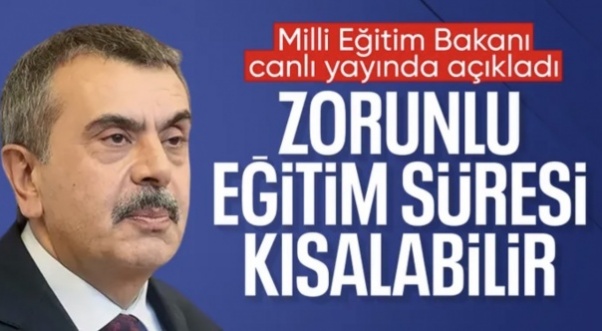 Milli Eğitim Bakanı Tekin: Zorunlu eğitim süresinin kısaltılması gündeme gelebilir