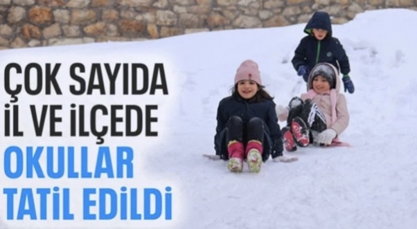 Kar yağışı nedeniyle birçok ilde 12 Ocak'ta eğitime ara verildi