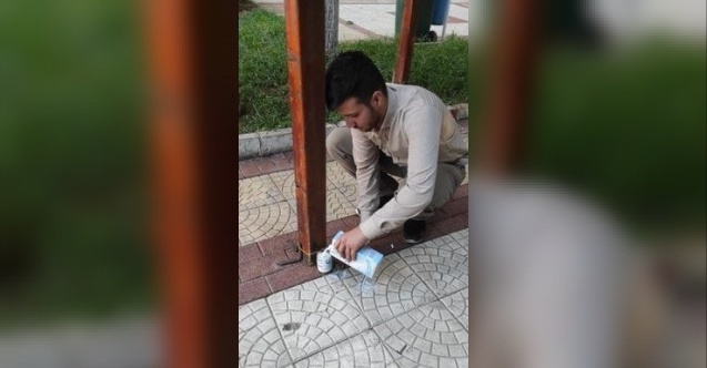 Sokaklara hayvanlar için süt bırakıldı