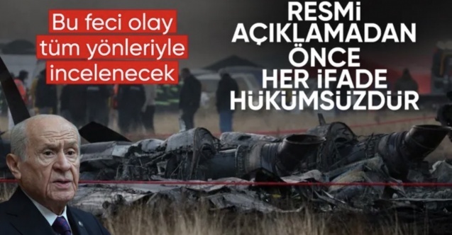 Devlet Bahçeli'den şehitlerimiz için başsağlığı mesajı: Feci olay bütün yönleriyle incelenecek