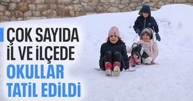 Kar yağışı nedeniyle birçok ilde 12 Ocak'ta eğitime ara verildi