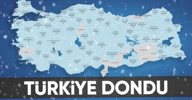 Soğuk hava Türkiye'yi teslim aldı: 70 ilde hava sıcaklığı sıfırın altında