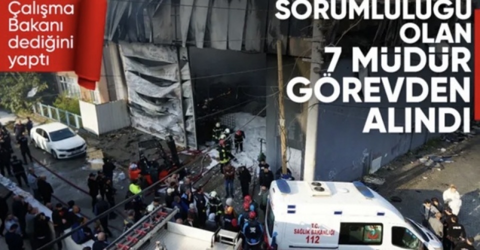 Kocaeli'de yangın soruşturması: 7 kişi açığa alındı