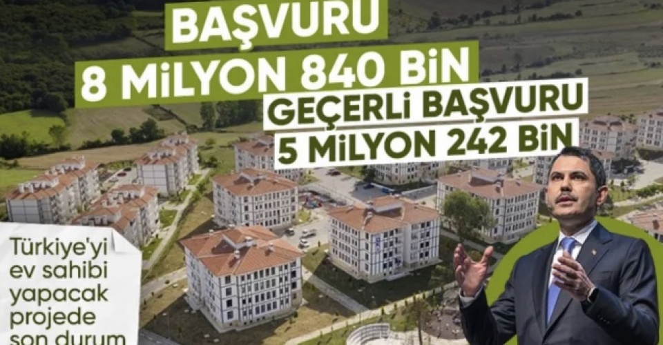 Murat Kurum, 500 bin sosyal konut projesinde başvuru sayısını açıkladı
