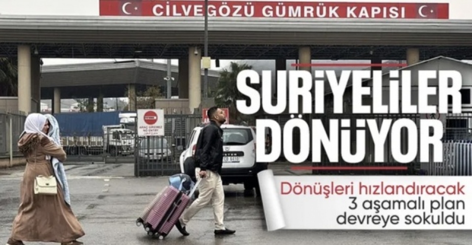 Suriyelilerin dönüşü için 3 aşamalı plan