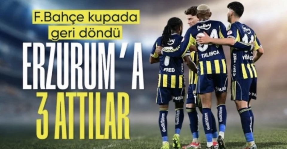 Fenerbahçe, Erzurumspor FK'ya 3 attı