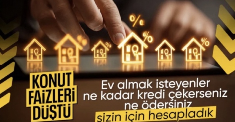 Konut kredisi faizi geri çekildi