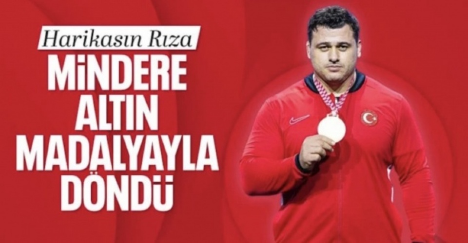 Rıza Kayaalp, mindere altın madalyayla döndü